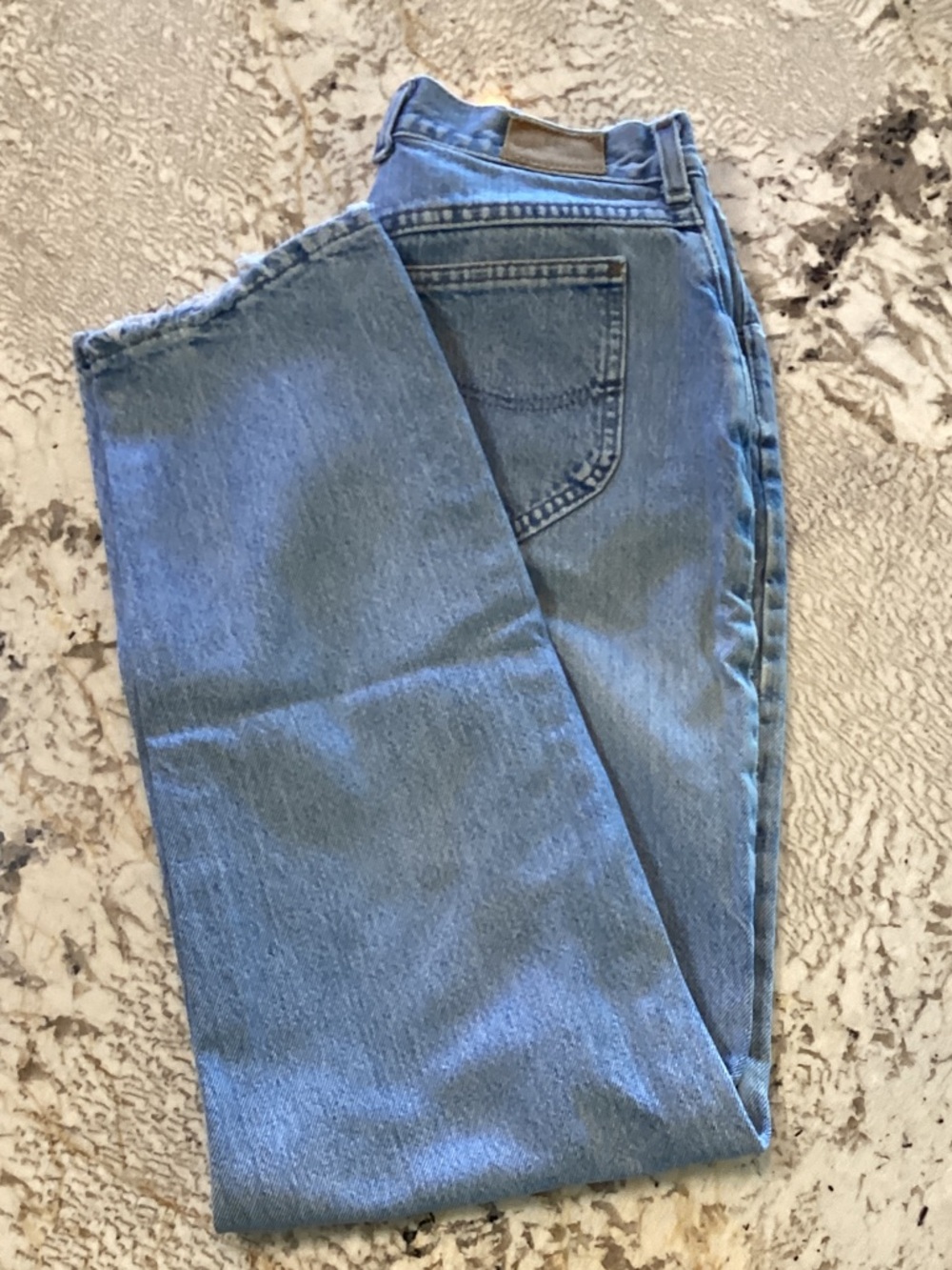 Vintage Lee Original Jeans Light Wash High Rise Straight Leg Denim Size 8M 90s